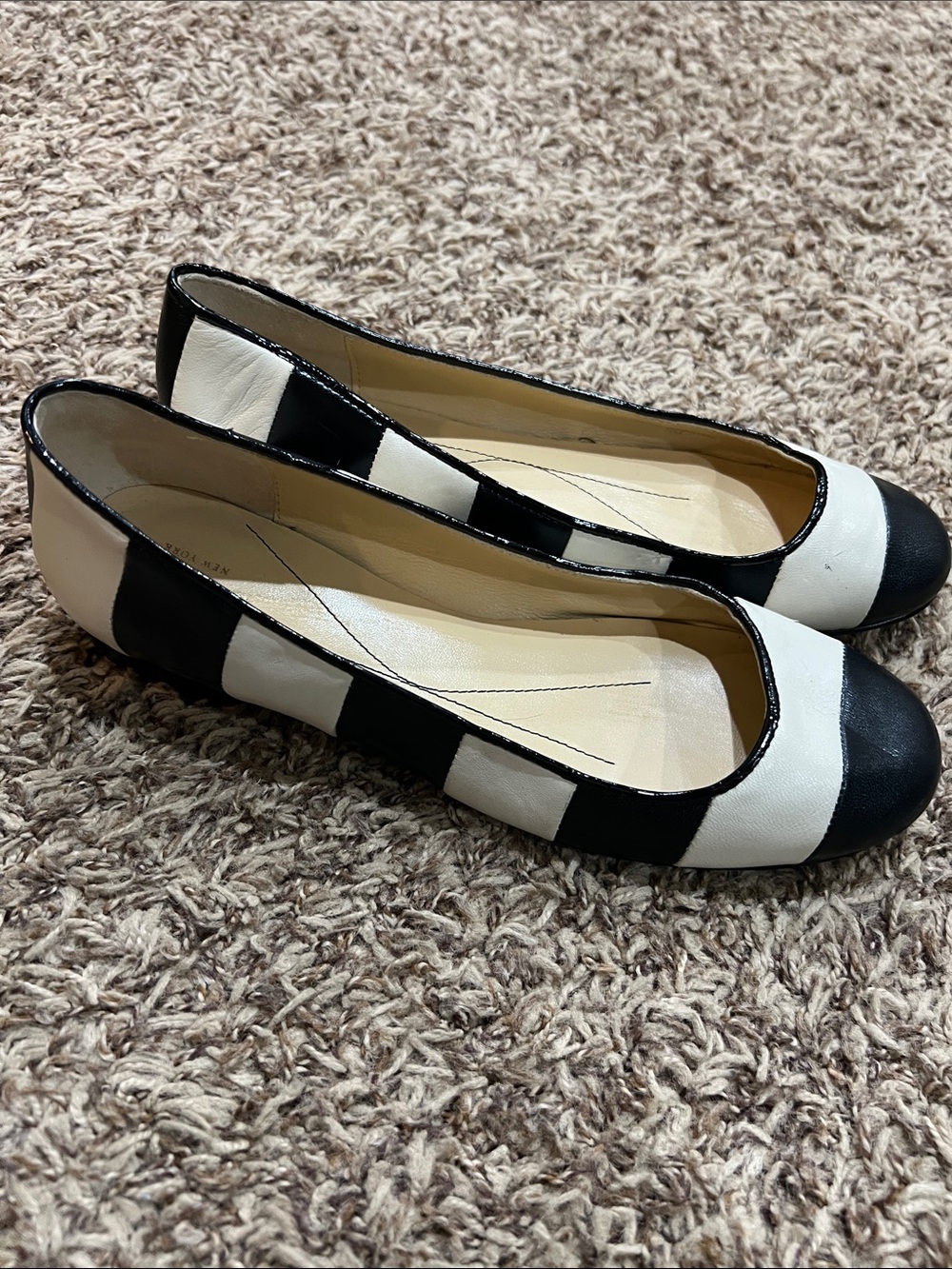 Kate Spade striped ballet flats sz 7.5